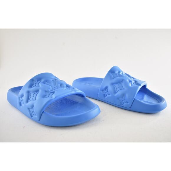 Louis Vuitton Waterfront Mule Bubble Monogram LV Blue Slide Sandal UK 9 US 10 11